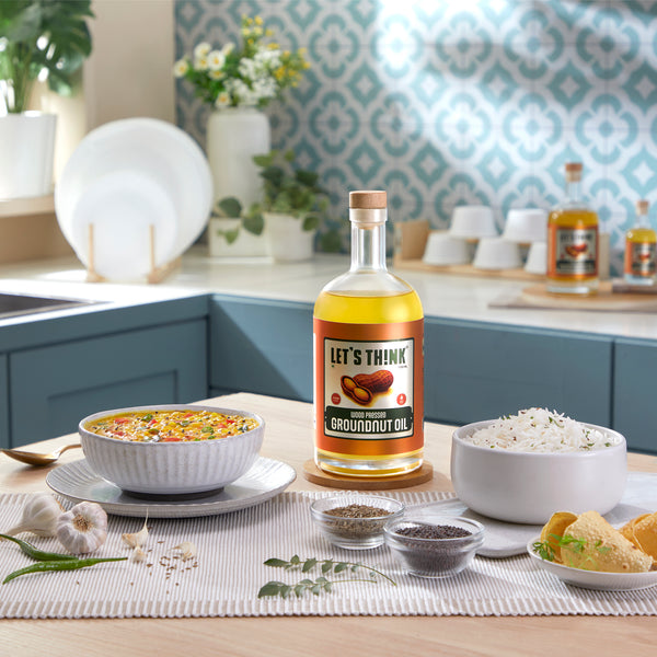 Wood Pressed Groundnut Oil - Lets Think