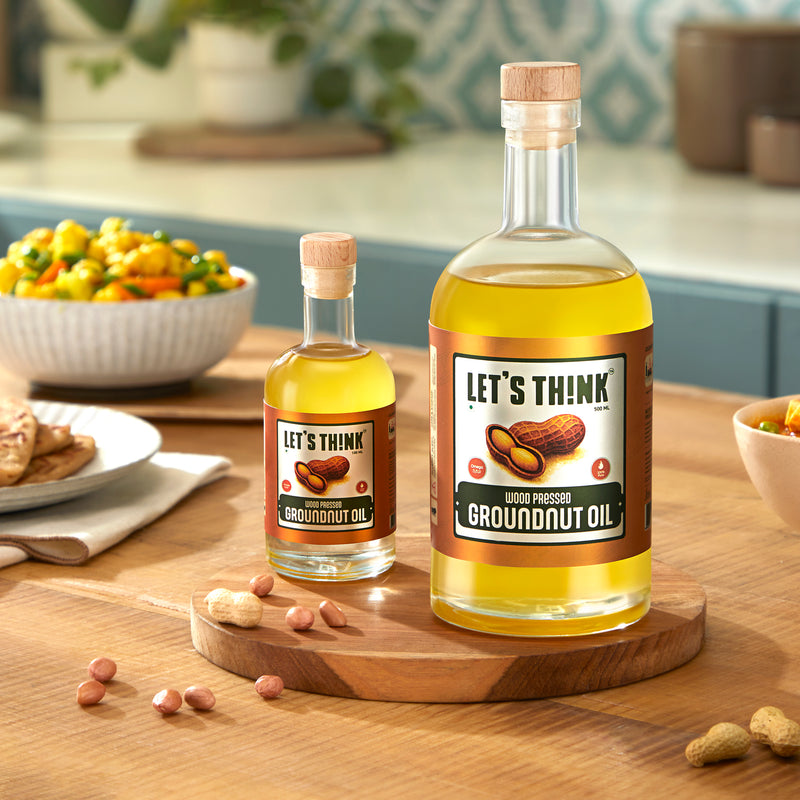 Wood Pressed Groundnut Oil - Lets Think